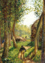 Forest Scene with Two Figures by Camille Pissarro Fine Art Print (6 Sizes)