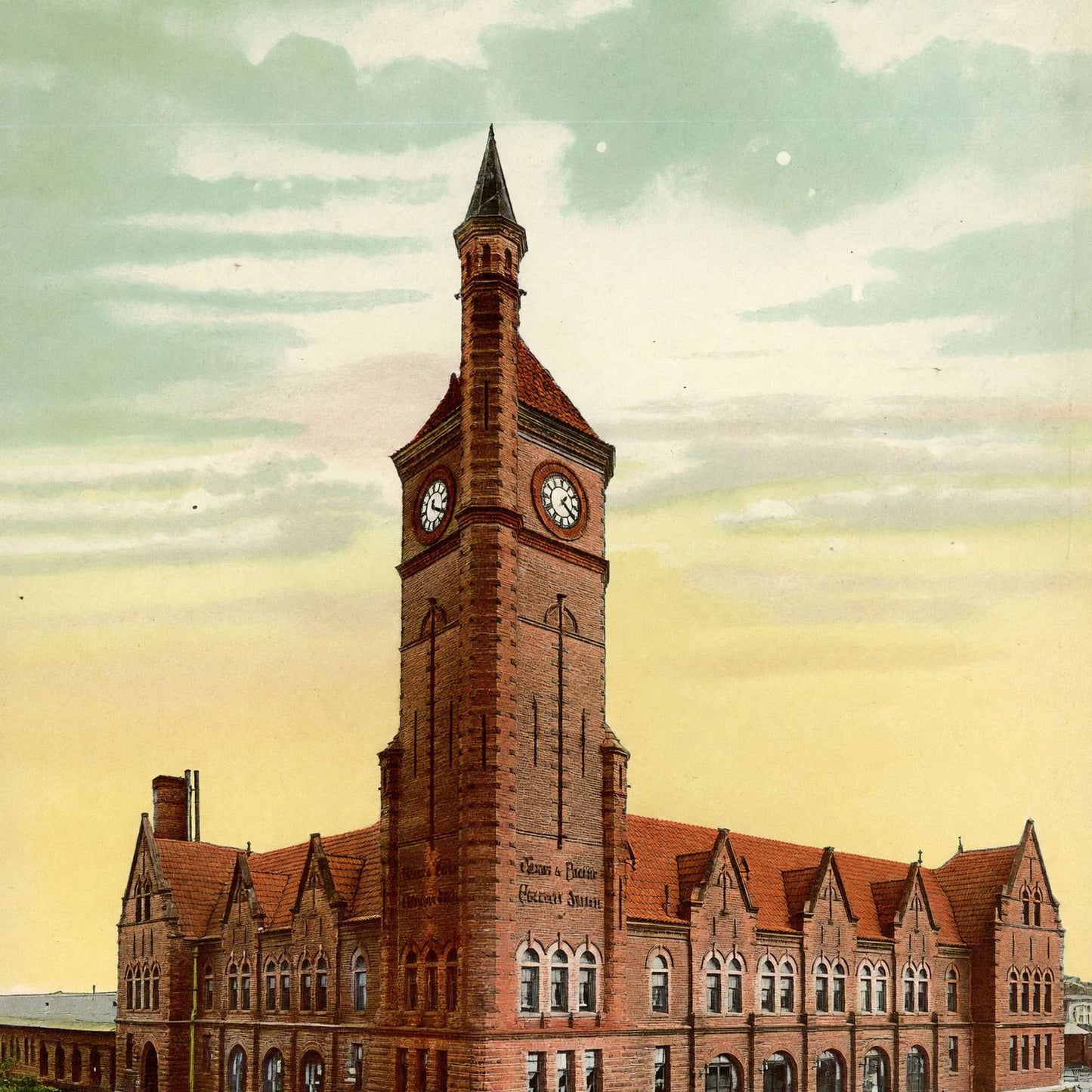 Texas & Pacific Station Fort Worth in 1906 Vintage Print (7 Sizes)