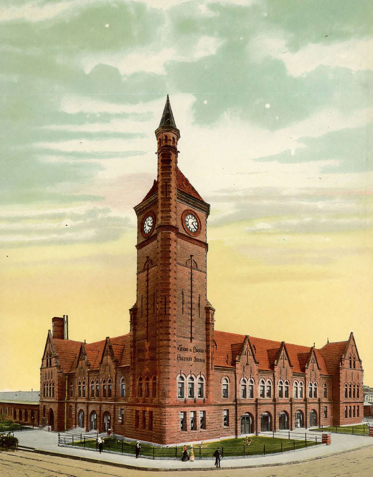 Texas & Pacific Station Fort Worth in 1906 Vintage Print (7 Sizes)
