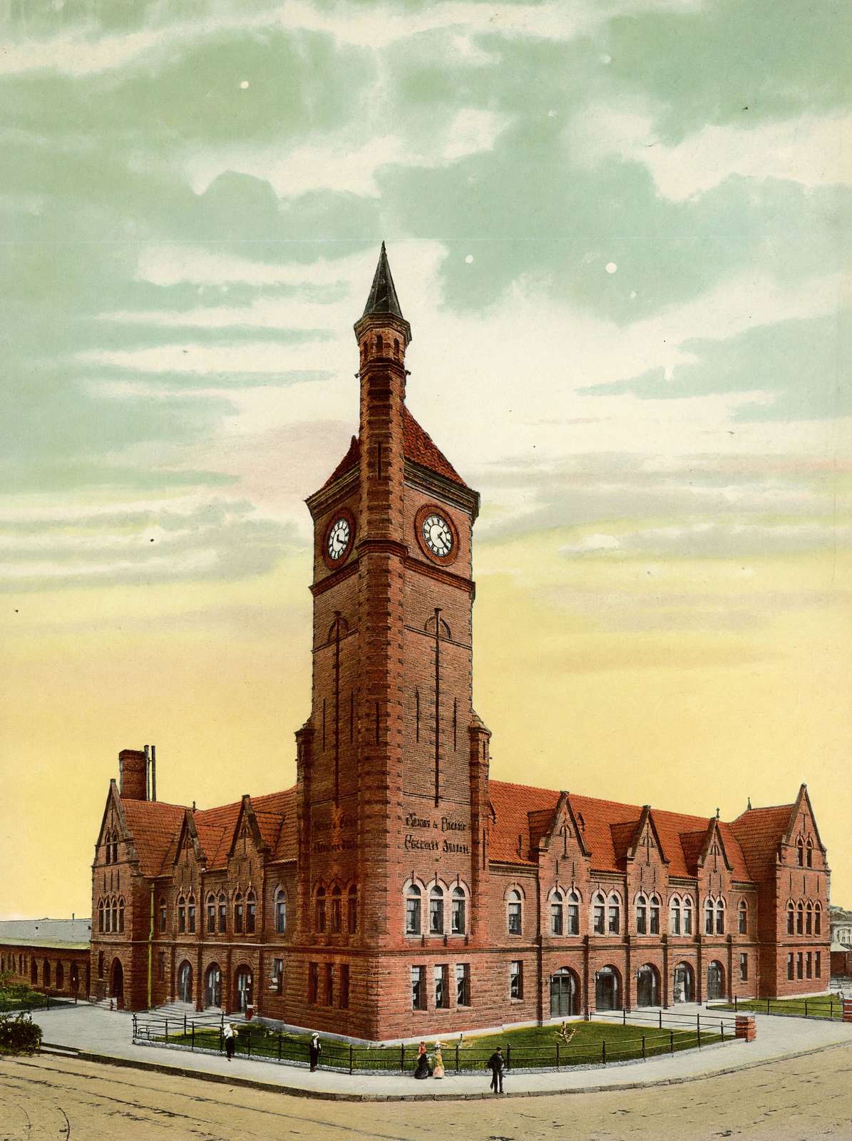 Texas & Pacific Station Fort Worth in 1906 Vintage Print (7 Sizes)