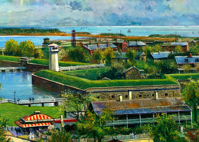 Fortress Monroe VA in 1907 Art Print (7 Sizes) - Premium Print
