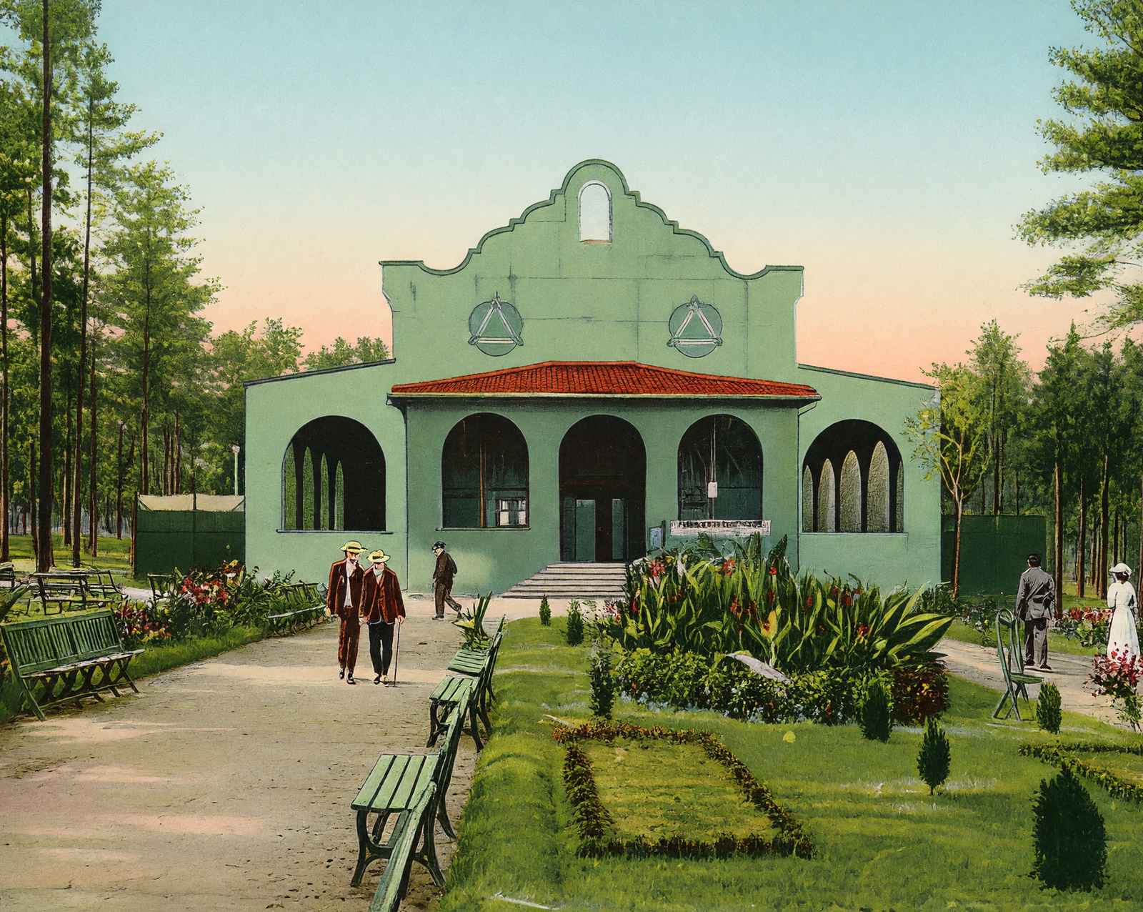 Forest Park Theatre in Little Rock vintage print