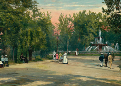 Forsyth Park Savannah GA in 1905 Art Print (7 Sizes) - Archival Paper