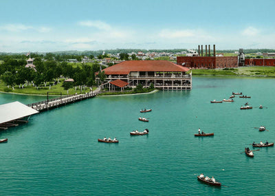Lake Erie Hanley Park Fort Worth in 1906 Vintage Print (7 Sizes)