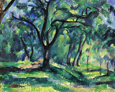 Forest painting print by Paul Cezanne (1890)