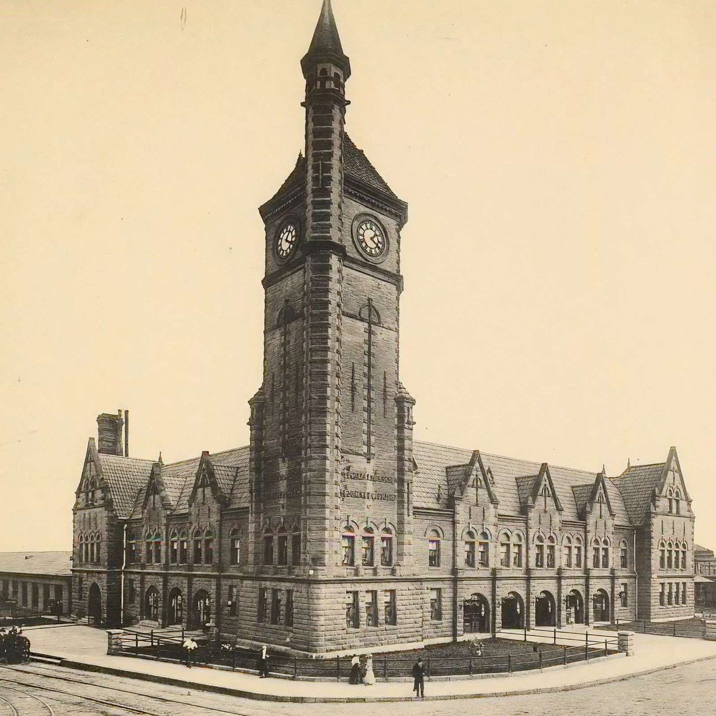 Texas & Pacific Station Fort Worth in 1907 Vintage Print (7 Sizes)