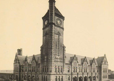 Texas & Pacific Station Fort Worth in 1907 Vintage Print (7 Sizes)