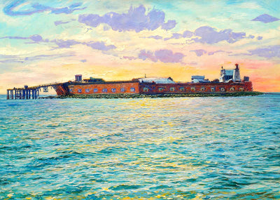 Fort Sumter Charleston in 1904 Painting Print (7 Sizes) - Reproduction