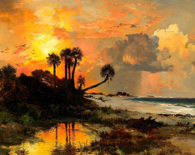 Fort George Island art print by Thomas Moran