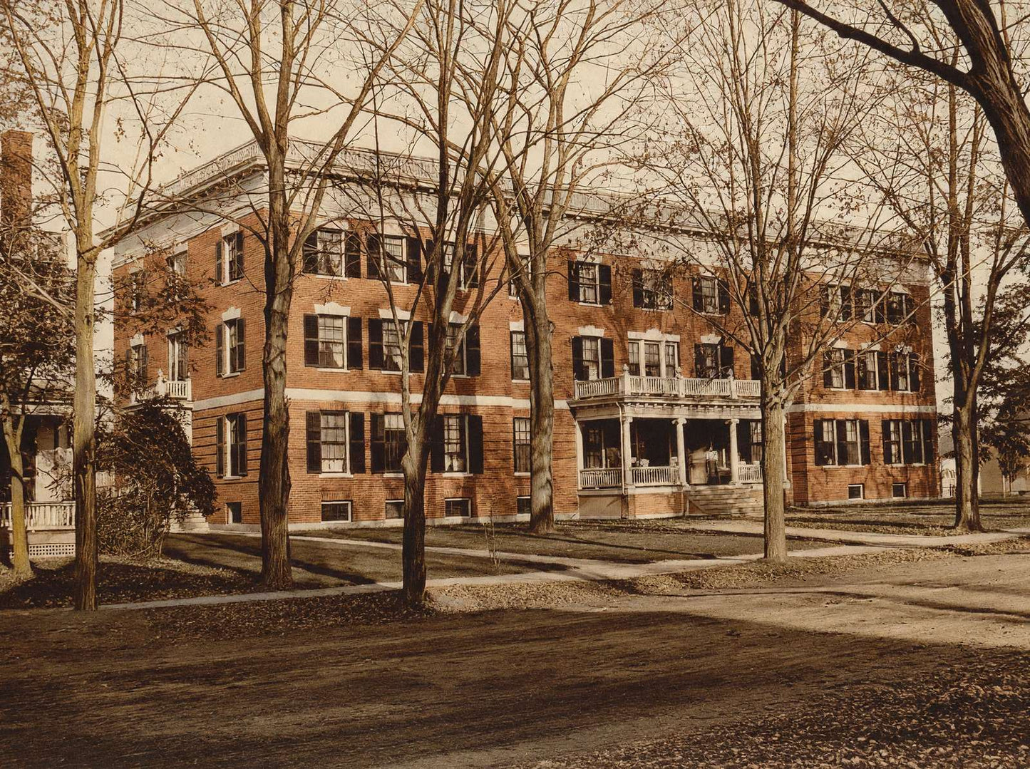 Foss Hall Colby College Waterville Maine in 1905 Vintage Print (7 Sizes)