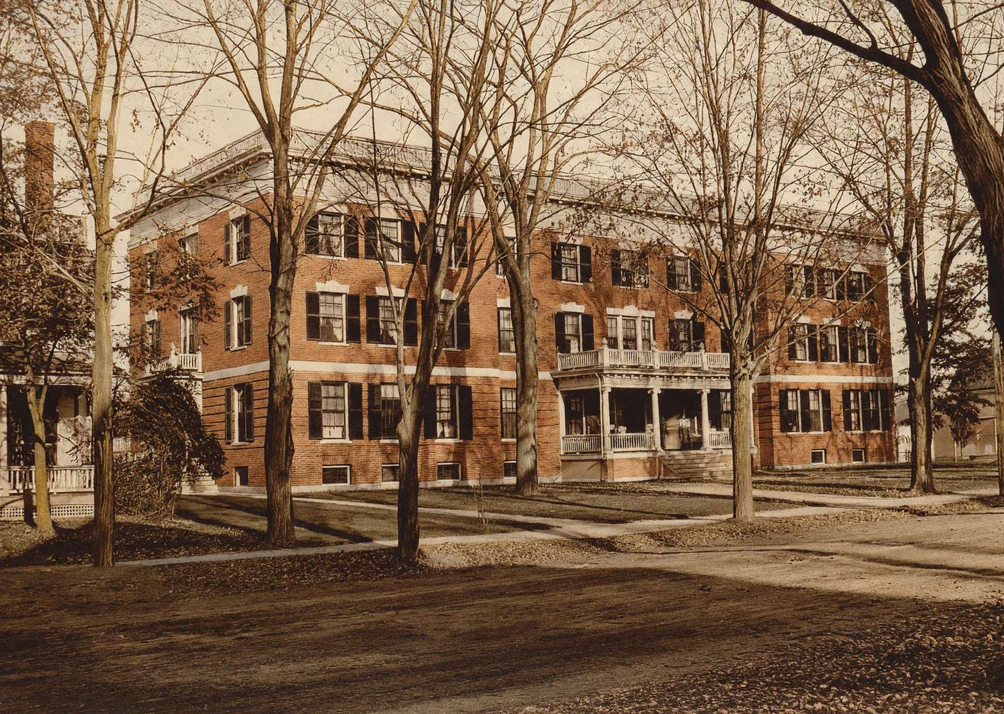 Foss Hall Colby College Waterville Maine in 1905 Vintage Print (7 Sizes)