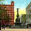 Fountain in Government Square Cincinnati in 1906 Vintage Print (7 Sizes)
