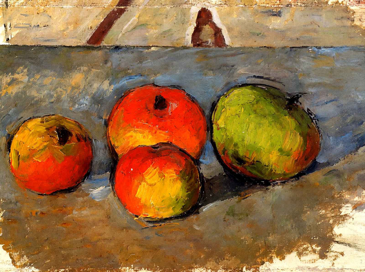 Four Apples Art Print 1881 Painting by Paul Cezanne (6 Sizes) - Archival Paper
