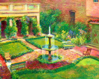 Fountain in Center art print