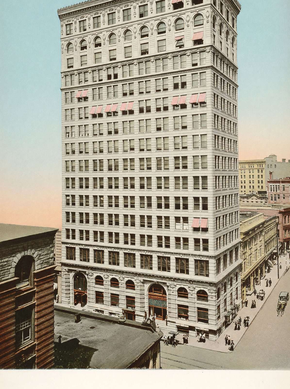 Fourth National Bank Atlanta in 1906 Vintage Print (7 Sizes) - Restored