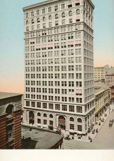 Fourth National Bank Atlanta in 1906 Vintage Print (7 Sizes) - Restored