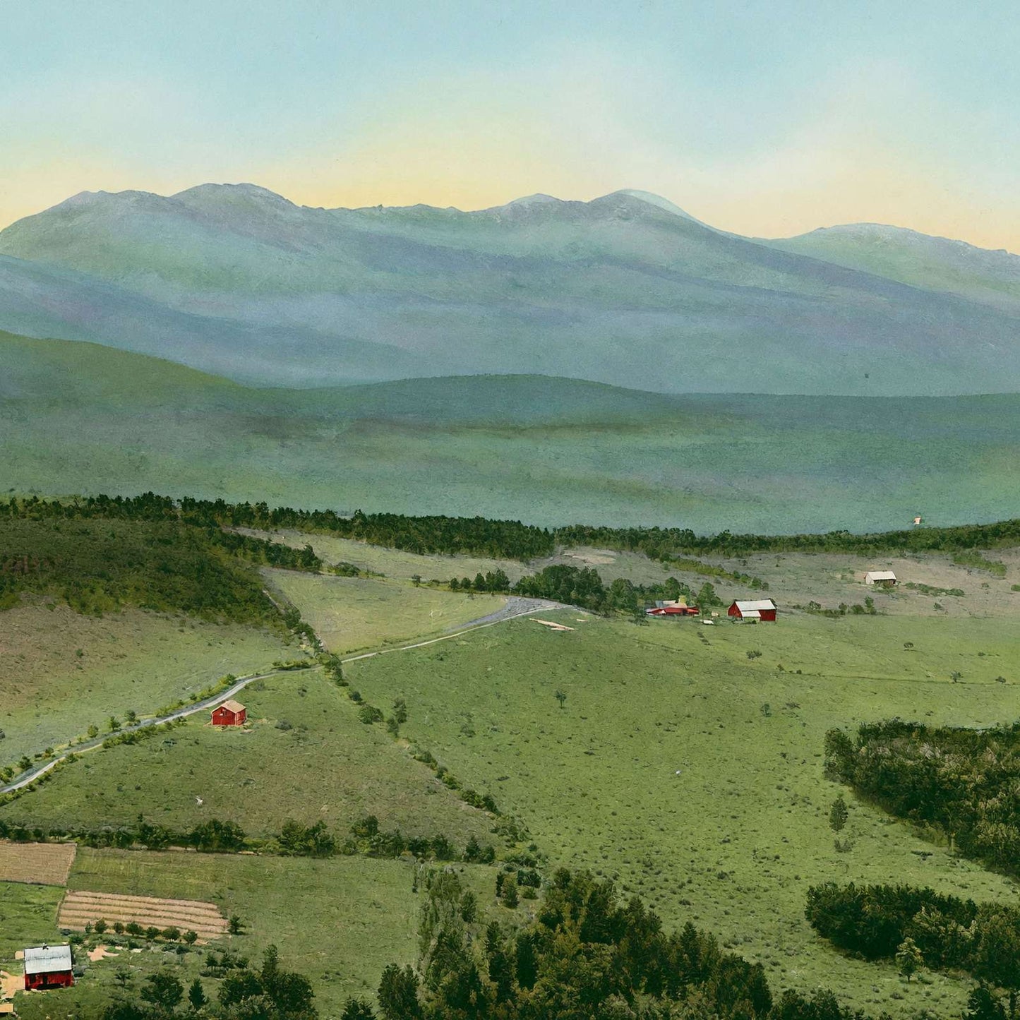 Franconia Range from Mount Agassiz NH in 1911 Vintage Print (7 Sizes)