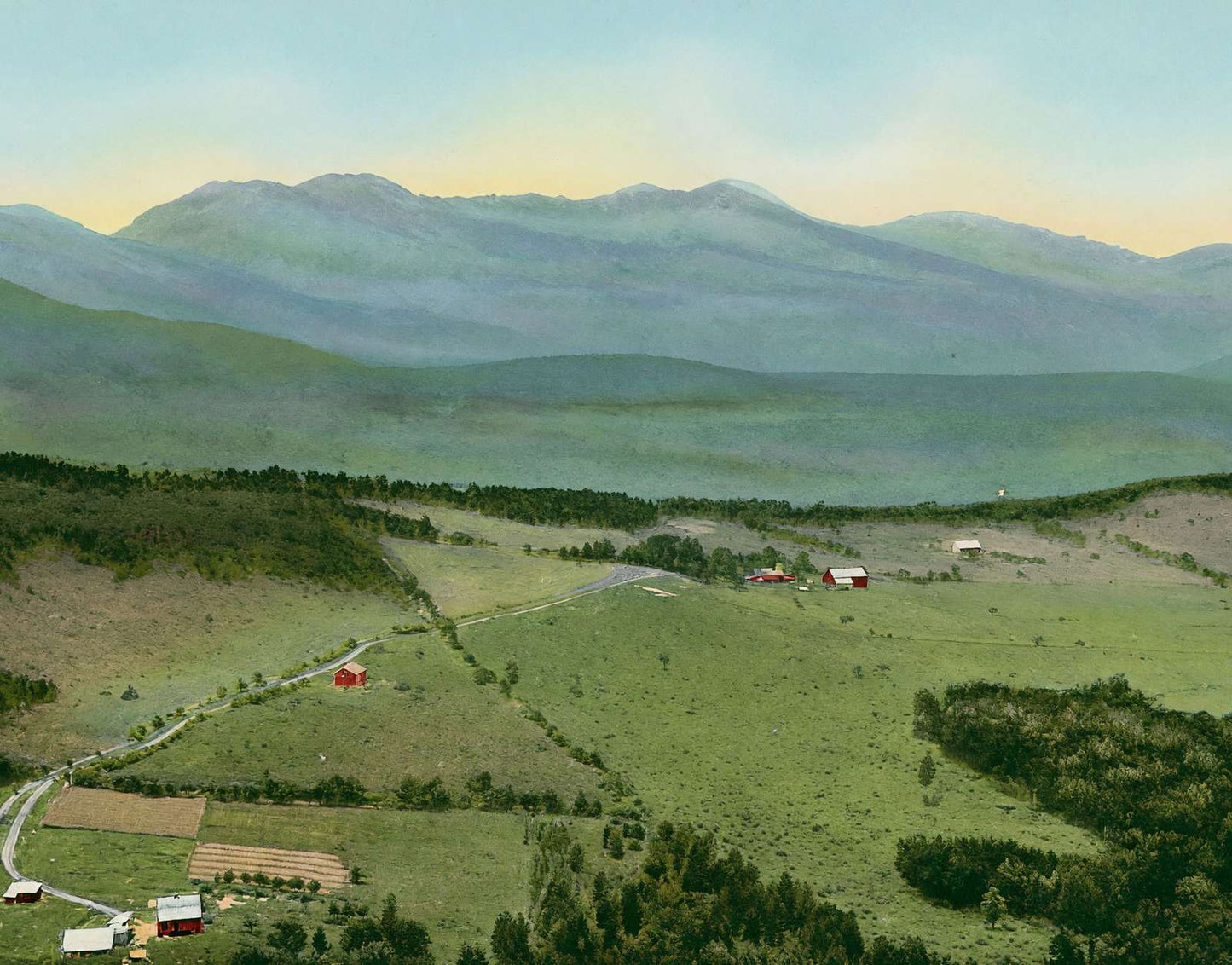 Franconia Range from Mount Agassiz NH in 1911 Vintage Print (7 Sizes)