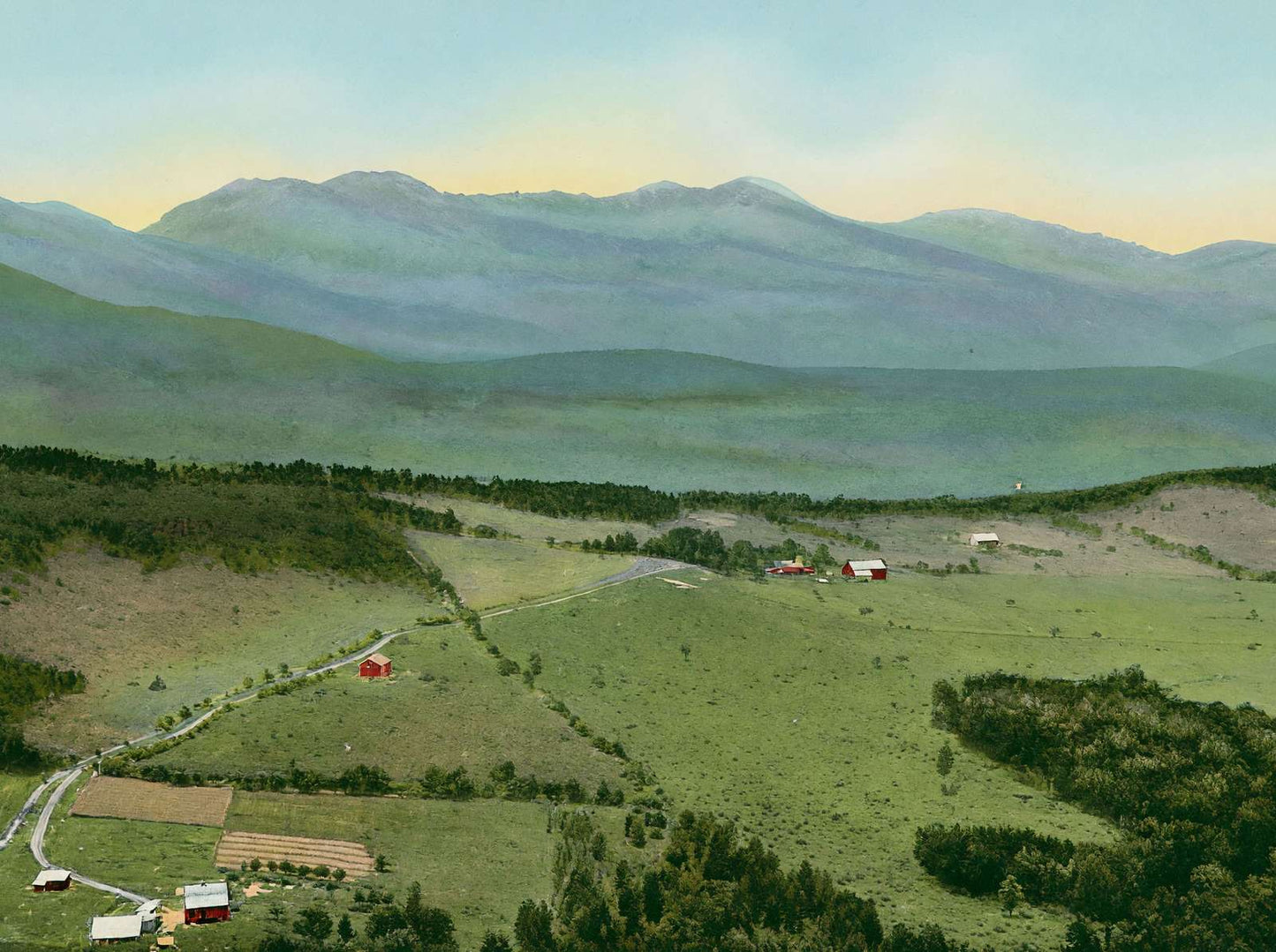 Franconia Range from Mount Agassiz NH in 1911 Vintage Print (7 Sizes)