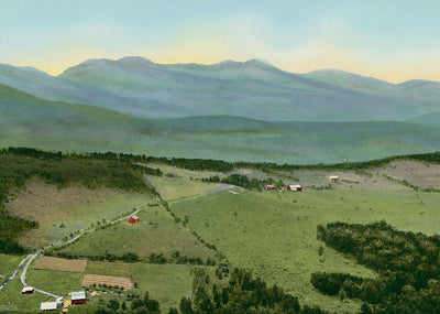 Franconia Range from Mount Agassiz NH in 1911 Vintage Print (7 Sizes)