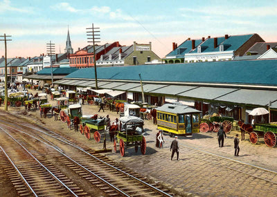 French Market New Orleans in 1905 Vintage Print (7 Sizes) - Acid Free