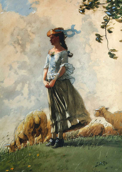 Fresh Air 1878 Painting by Winslow Homer Art Print (6 Sizes) High Quality