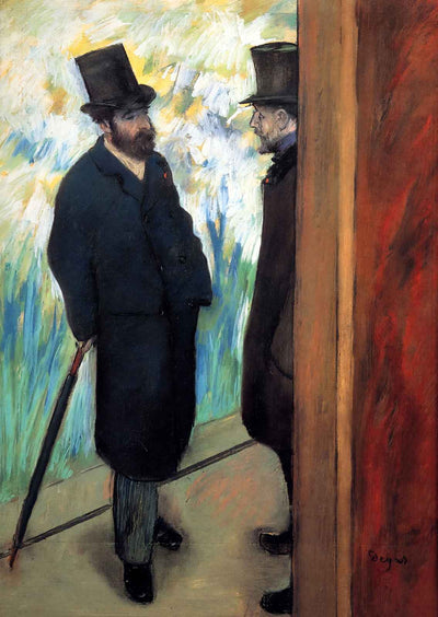 Friends at the Theatre, Ludovic Halevy and Albert 1879 Degas Print (6 Sizes)