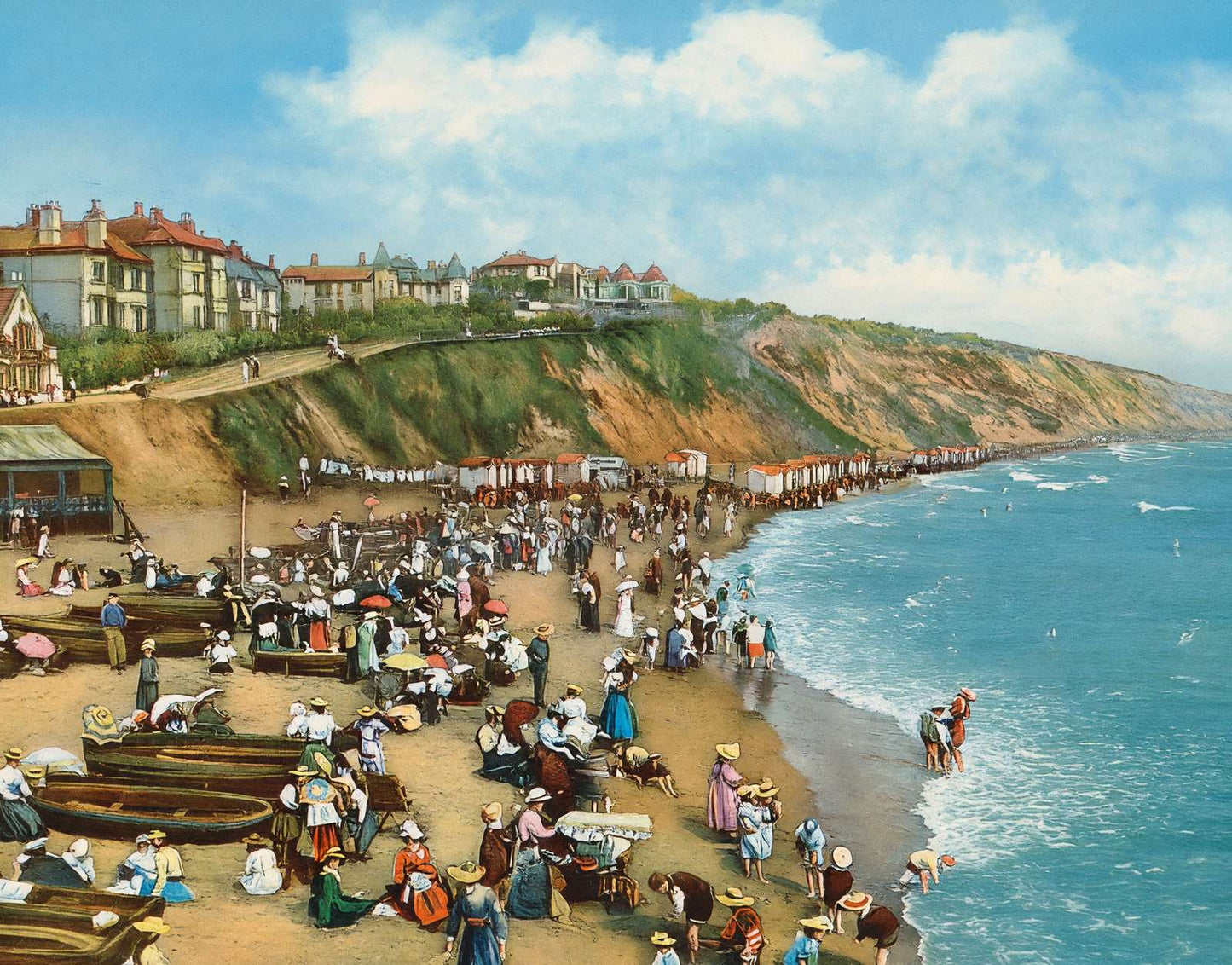 From the Pier Looking East Bournemouth in 1904 Vintage Print (7 Sizes)