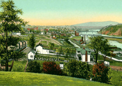 From White Rock Hill Lynchburg VA in 1906 Vintage Print (7 Sizes)