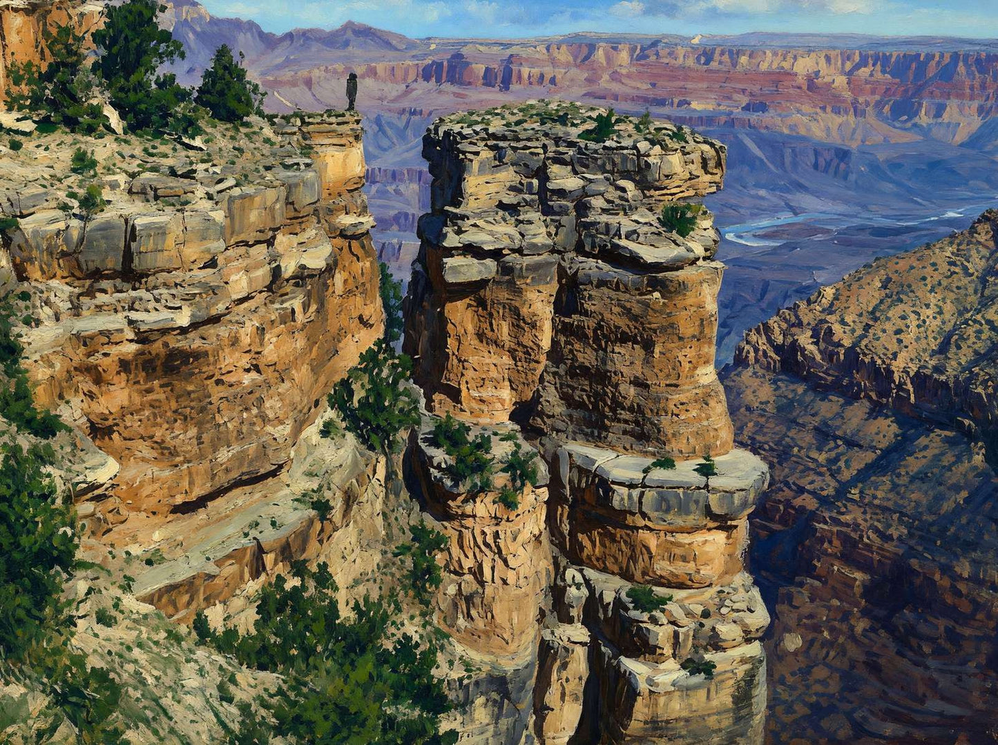 From Bissell's Point Grand Canyon in 1907 Painting Print (7 Sizes)