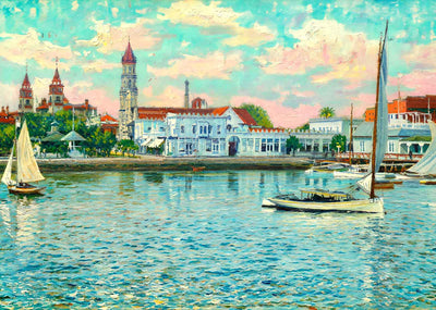 From Matanzas River St Augustine FL in 1907 Art Print (7 Sizes) - High Quality