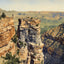 From Bissell's Point Grand Canyon in 1908 Painting Print (7 Sizes)