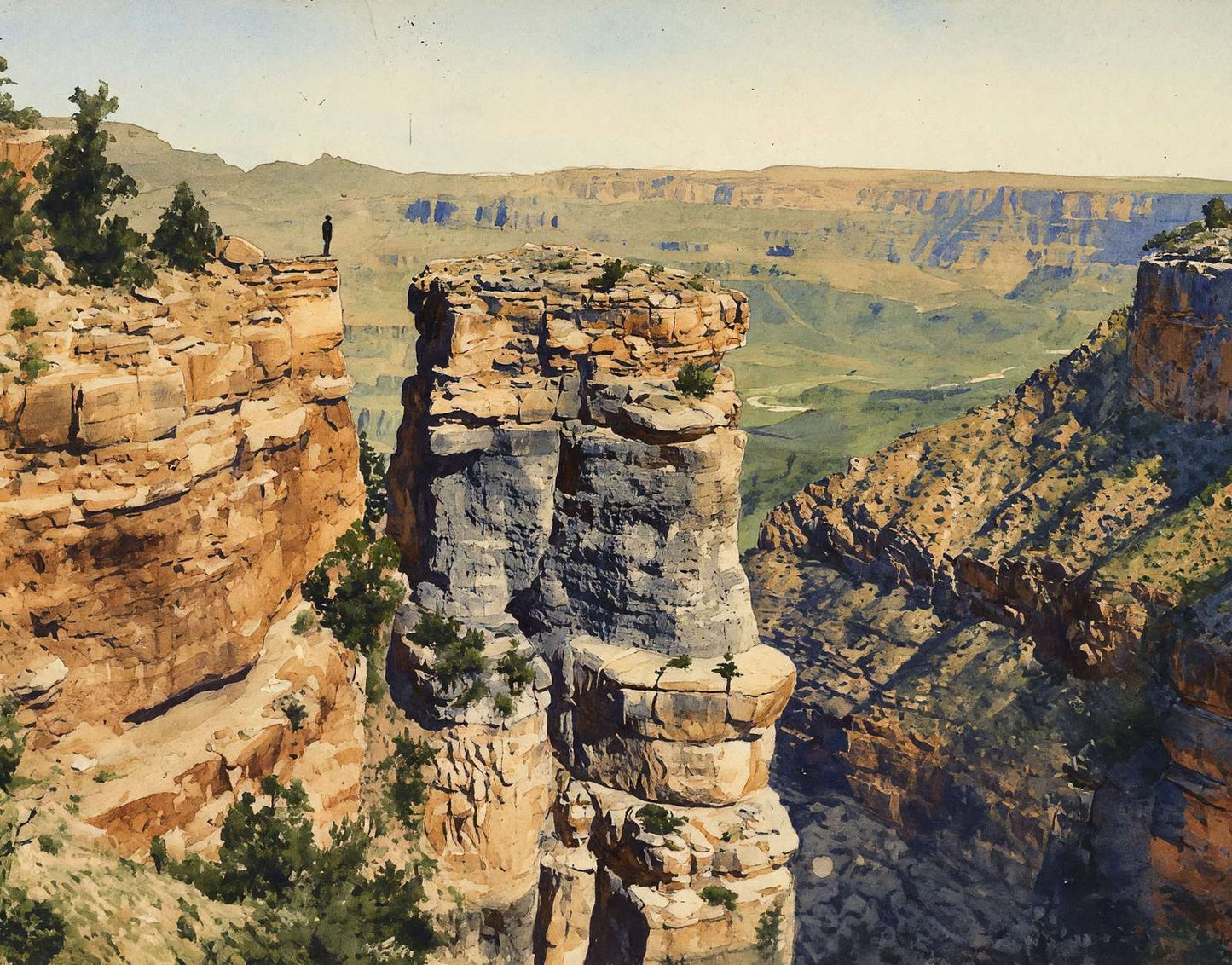From Bissell's Point Grand Canyon in 1908 Painting Print (7 Sizes)
