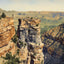 From Bissell's Point Grand Canyon in 1908 Painting Print (7 Sizes)