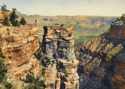 From Bissell's Point Grand Canyon in 1908 Painting Print (7 Sizes)
