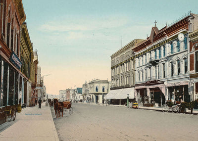 Front Street Looking North Mankato MN in 1906 Vintage Print (7 Sizes)