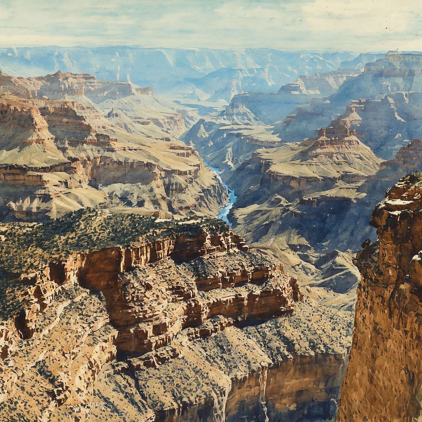 From Panorama Point Grand Canyon in 1907 Art Print (7 Sizes) - High Quality