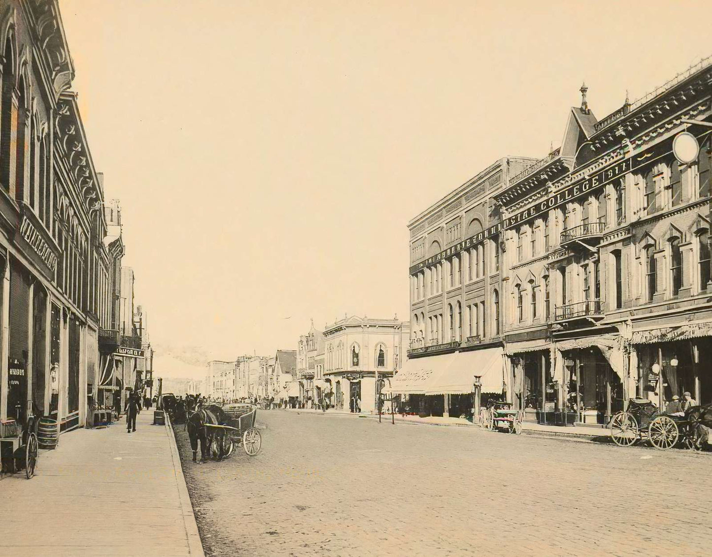 Front Street Looking North Mankato MN in 1907 Vintage Print (7 Sizes)