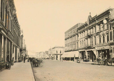 Front Street Looking North Mankato MN in 1907 Vintage Print (7 Sizes)
