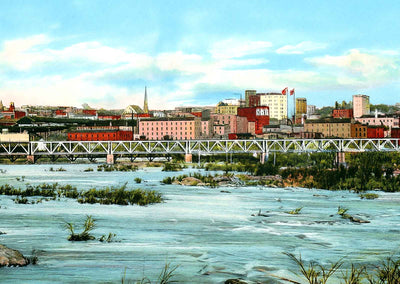 From Manchester Richmond VA in 1906 Vintage Print (7 Sizes) - Enhanced