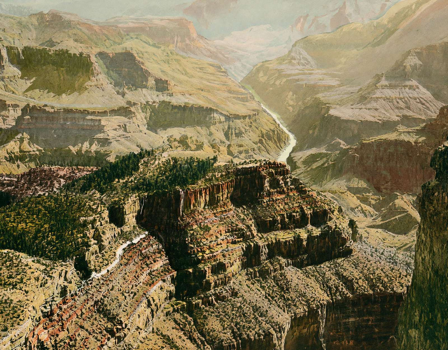 From Panorama Point Grand Canyon in 1907 Vintage Print (7 Sizes)