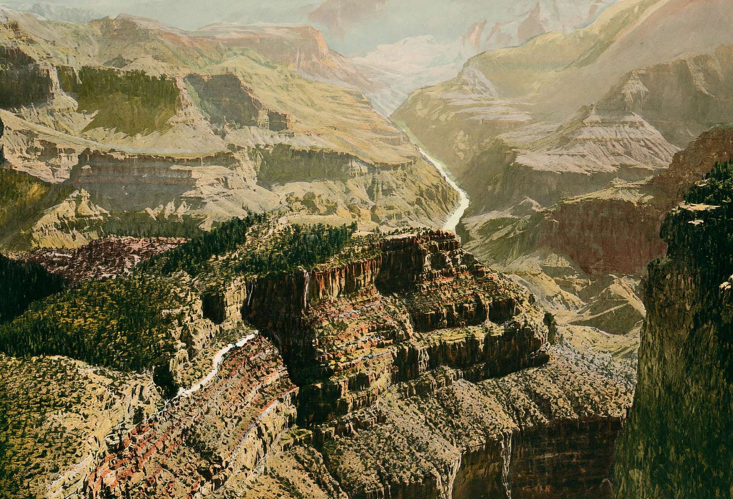 From Panorama Point Grand Canyon in 1907 Vintage Print (7 Sizes)