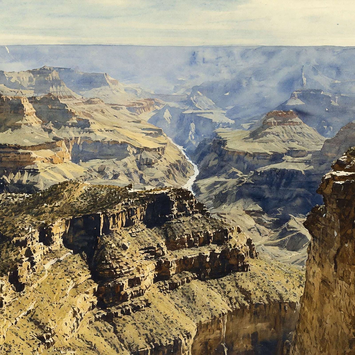 From Panorama Point Grand Canyon in 1908 Art Print (7 Sizes) - Premium Print