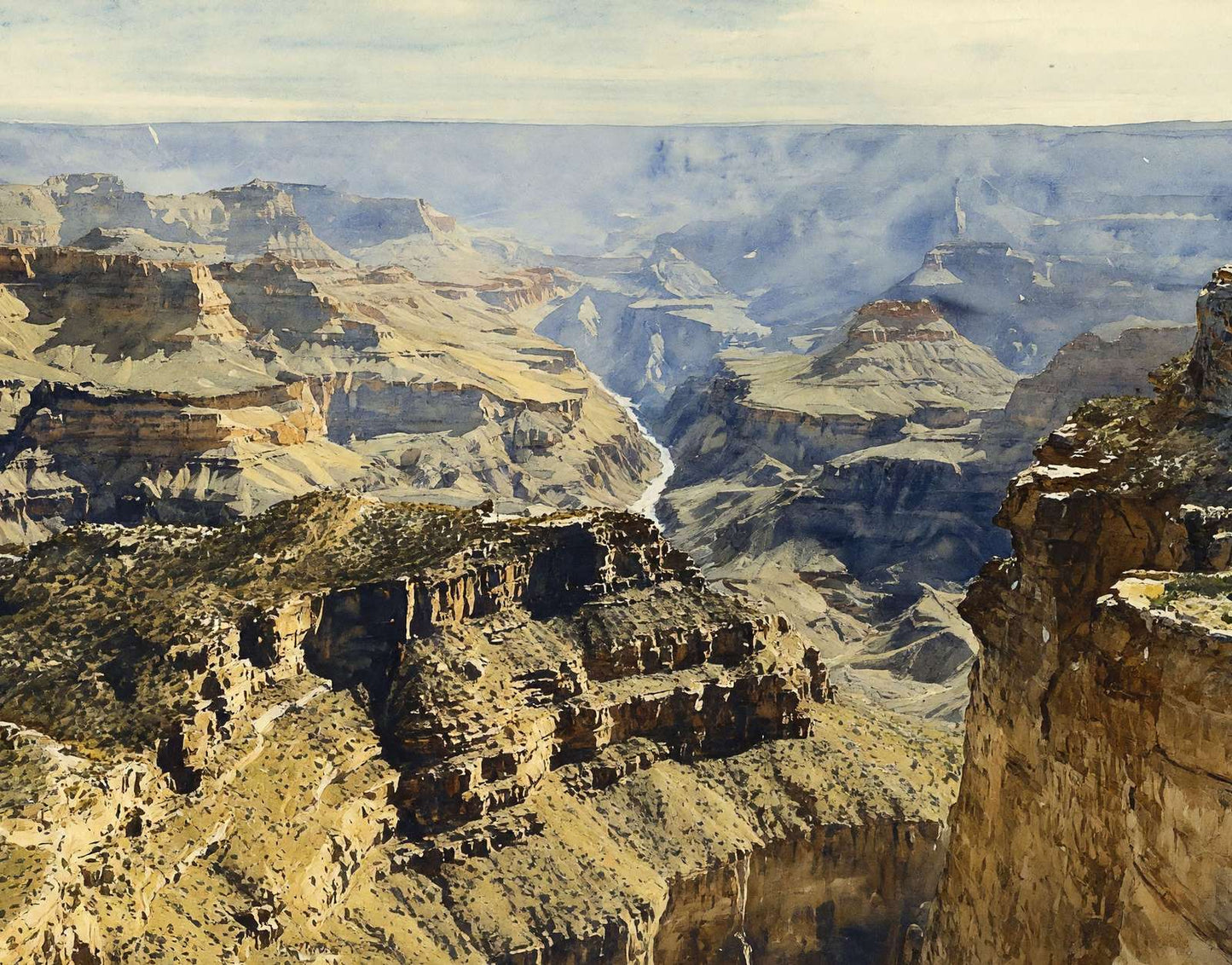 From Panorama Point Grand Canyon in 1908 Art Print (7 Sizes) - Premium Print
