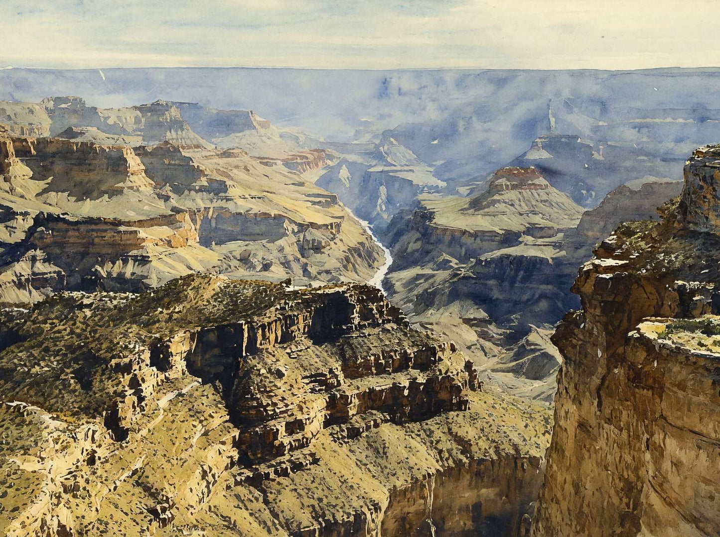 From Panorama Point Grand Canyon in 1908 Art Print (7 Sizes) - Premium Print