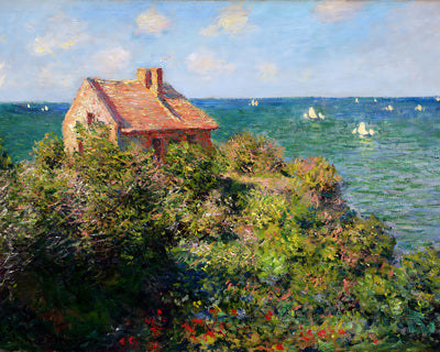 Fisherman's Cottage at Varengeville Painting by Claude Monet 8x10" Art Print