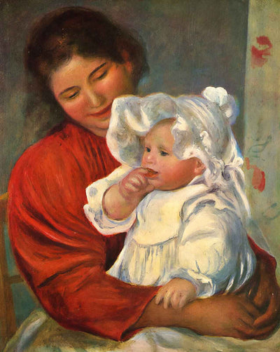 Gabrielle and Jean painting print by Pierre-Auguste Renoir (1895)