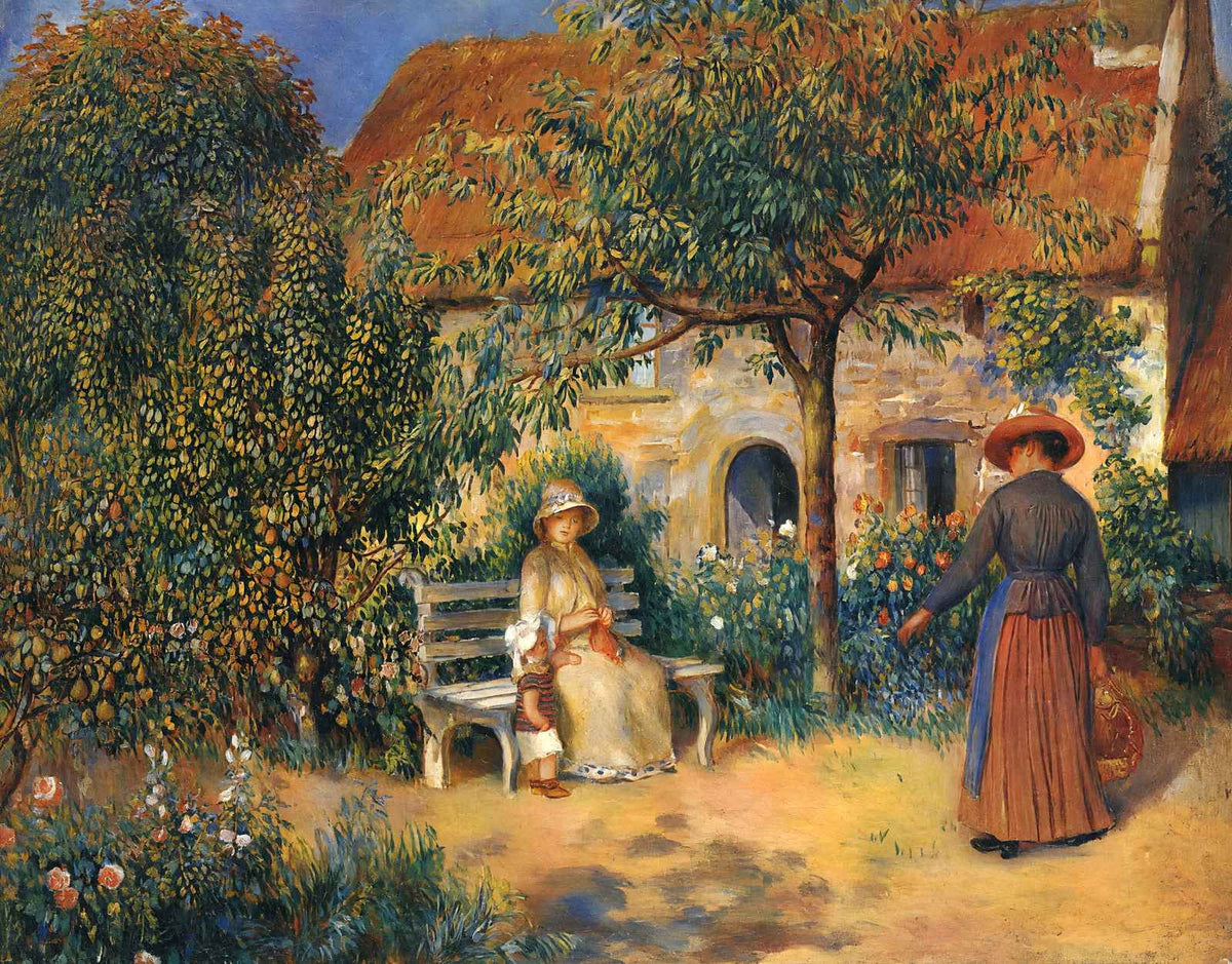 Garden Scene in Brittany Art Print 1886 by Pierre-Auguste Renoir (6 Sizes)