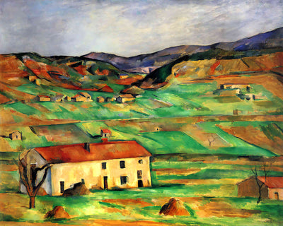 Gardanne Painting by Paul Cezanne 8x10" Art Print - Acid Free