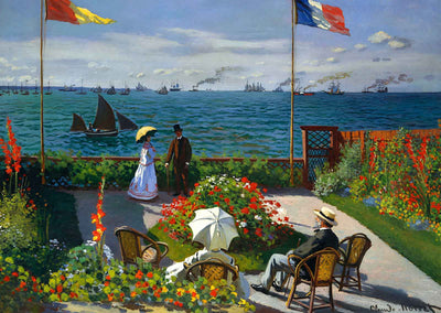 Garden at Sainte-Adresse 1867 Painting by Claude Monet Art Print (6 Sizes)